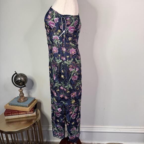 NWT Marchesa Notte Sheath Dress Alexis Floral Embroidered Size 6 Formal Romantic - Picture 9 of 16